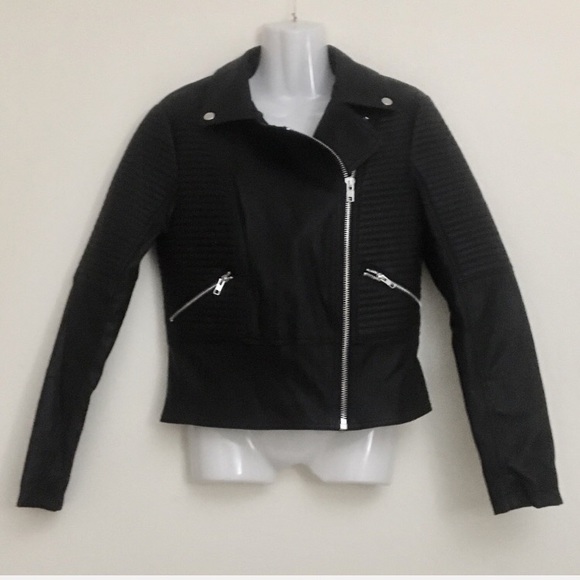 Max Studio Jackets & Blazers - Max Studio Vegan Leather Moto Jacket